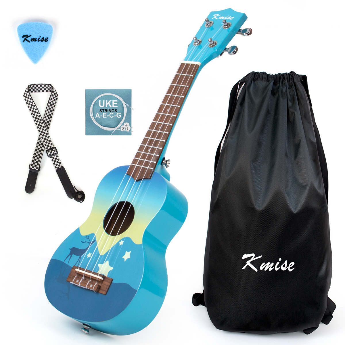 Kmise Soprano Ukulele 21 inch Instrument Gift fo...